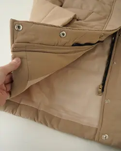 کاپشن کلاه دار خز آرنا کد 1241