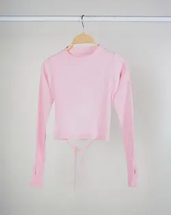 بلوز کراپ پشت بندی لیدا  کد 1268