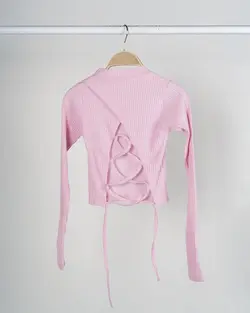 بلوز کراپ پشت بندی لیدا  کد 1268