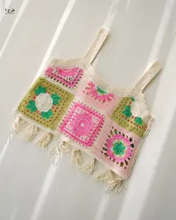 کراپ قلاب بافی گل کد 1270