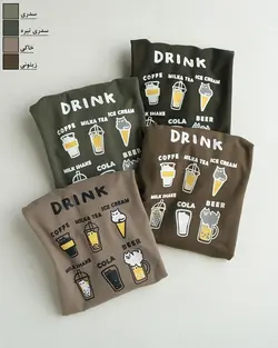 بلوز دورس چاپی Drink کد 1320