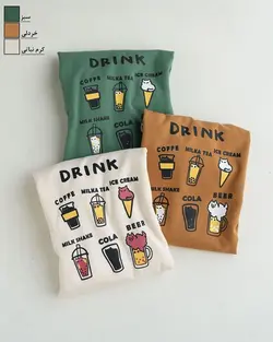 بلوز دورس چاپی Drink کد 1320