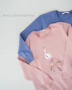 بلوز دورس چاپی طاووس کد 1439