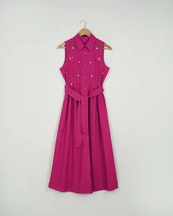 پیراهن گلدوزی گل بابونه کد 1458