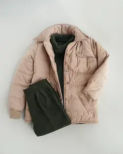 کاپشن کمربند دار مه سیما کد 1511