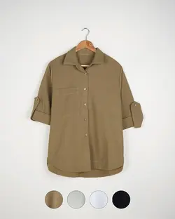 شومیز مانتویی ترگل کد 1614