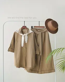 شومیز مانتویی ترگل کد 1614