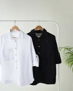 شومیز مانتویی ترگل کد 1614