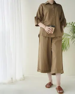 شومیز مانتویی ترگل کد 1614