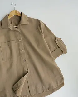 شومیز مانتویی ترگل کد 1614