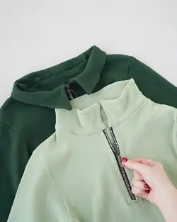 بلوز کبریتی زیپدار آرتمیس کد 1636