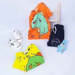 4167-ست تیشرت شلوارک دایناسور (کودک)