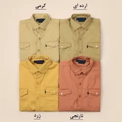 4134-پیراهن آستین کوتاه کتان مردانه