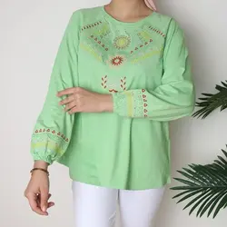 4113-بلوز گلدوزی سنتی