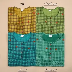 4004-تونیک چهارخونه رز