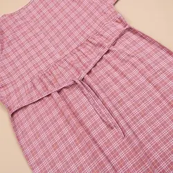 4004-تونیک چهارخونه رز