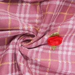 4004-تونیک چهارخونه رز