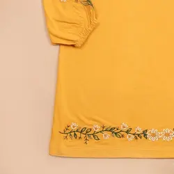 3998-بلوز آستین سه ربع گلدوزی