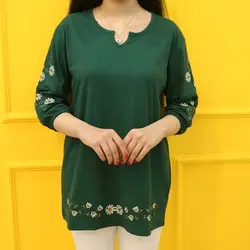 3998-بلوز آستین سه ربع گلدوزی