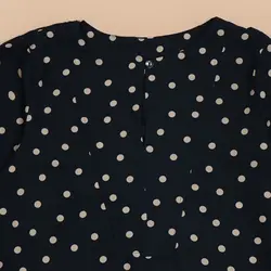 3990-شومیز خالخالی سرمه ای