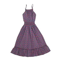 3957-پیراهن جین گل گلی