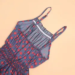 3957-پیراهن جین گل گلی