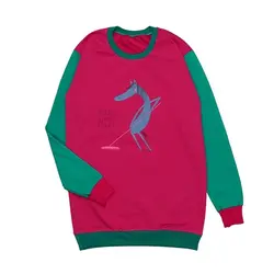 3300-بلوز آستین بلند دورنگ