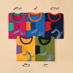 3300-بلوز آستین بلند دورنگ