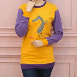 3300-بلوز آستین بلند دورنگ