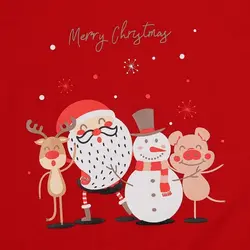 3103-بلوز آستین بلند کریسمس