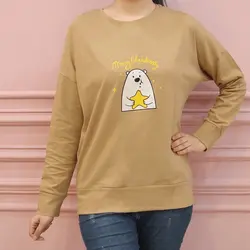 3177-بلوز آستین بلند خرس و ستاره