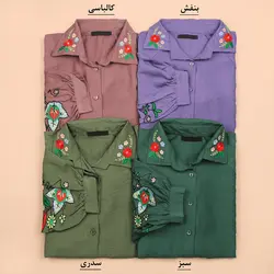 3799-شومیز گلدوزی آیناز