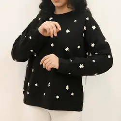 3813-بلوز آستین بلند بابونه