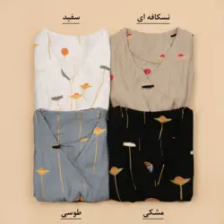3586-پیراهن چین دار گل گلی