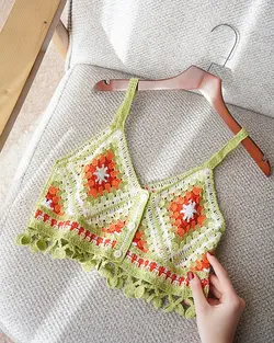 کراپ قلاب بافی لوزی کد 1794