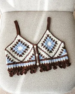 کراپ قلاب بافی لوزی کد 1794