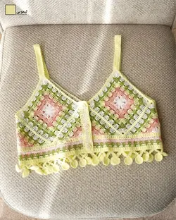 کراپ قلاب بافی لوزی کد 1794