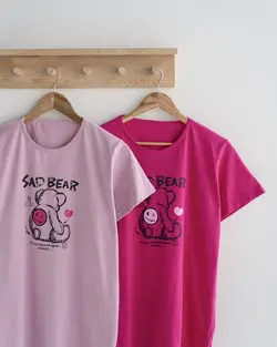 تیشرت قواره دار sad bear کد 1839