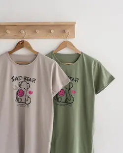 تیشرت قواره دار sad bear کد 1839