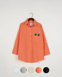 شومیز لینن خرجکار عینک کد 1878