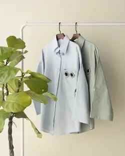 شومیز لینن خرجکار عینک کد 1878