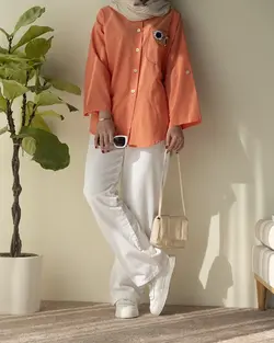 شومیز لینن خرجکار عینک کد 1878