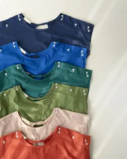 تیشرت پشت گره سرشانه گل کد 1950