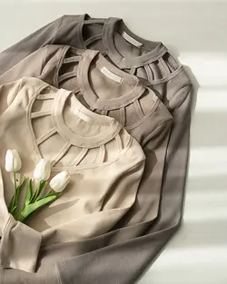 بلوز یقه بندی گرین کد 1937