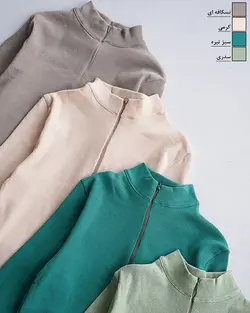 بلوز کراپ زیپ دار رامک کد 1990