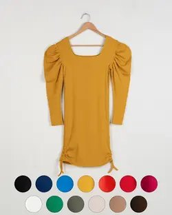 پیراهن بلند پایین گت دار مارتینا کد 2052