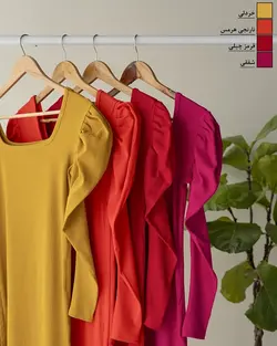 پیراهن بلند پایین گت دار مارتینا کد 2052