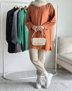 شومیز مانتویی هوستا کد 2115