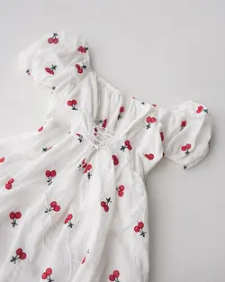 پیراهن خامه دوزی گیلاس کد 2253