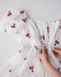 پیراهن خامه دوزی گیلاس کد 2253